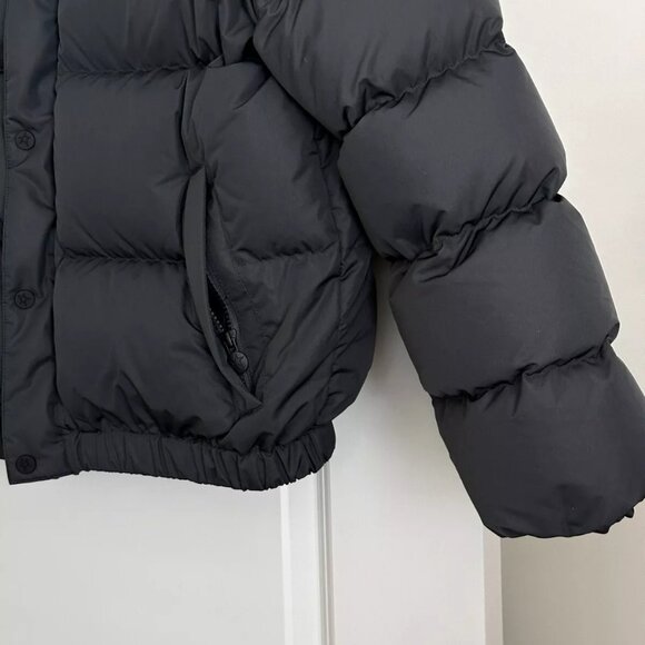 NEW PERFECT MOMENT Gray/Mint Hooded Down Ski Puffer Jacket Size M - Picture 7 of 11